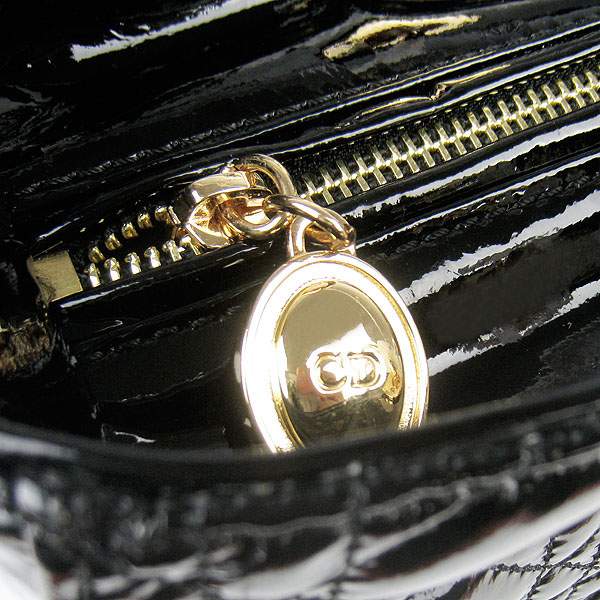 Christian Dior 1887 Patent Leather Shoulder Bag-Black - Click Image to Close